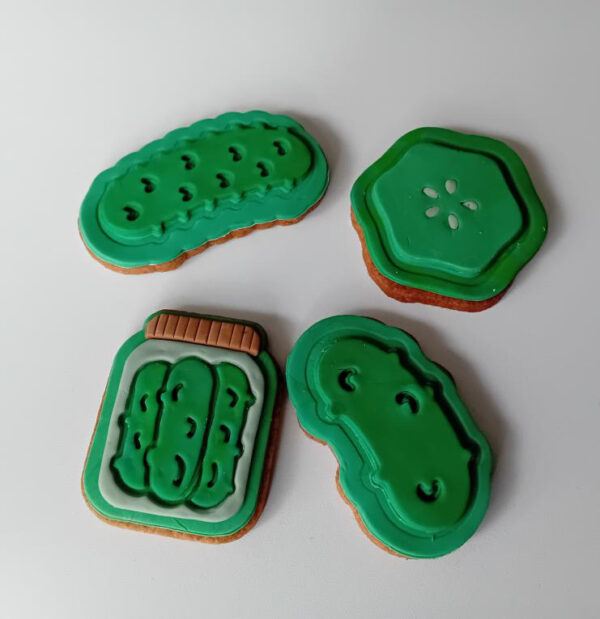 mooie cookie cutter set van augurken