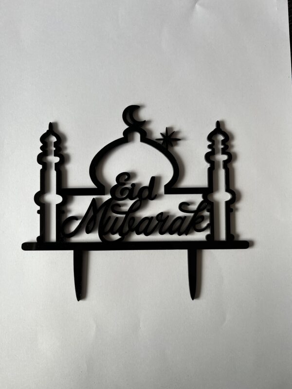 zwart acryl topper eid mubarak